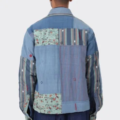 Homme KARDO Vestes-- Veste Chemise Bodhi - Bleu Patchwork