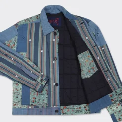 Homme KARDO Vestes-- Veste Chemise Bodhi - Bleu Patchwork