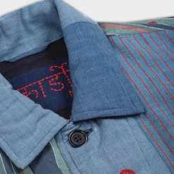 Homme KARDO Vestes-- Veste Chemise Bodhi - Bleu Patchwork