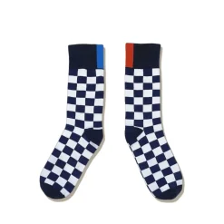 Femme Kule Chaussettes|Chaussettes-- Chaussettes Check - Marine