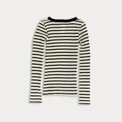 Femme LA FETICHE T-shirts-- Tee Shirt Jackie Rayé - Ecru