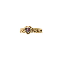 Femme LA2L Bagues-- Bague Sacha - Coeur Tréssé Amethyste