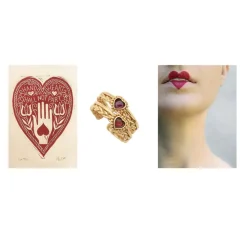 Femme LA2L Bagues-- Bague Sacha - Coeur Tréssé Amethyste