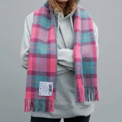 Femme Later Foulards & Echarpes|Foulards & Echarpes-- Echarpe Tartan - Rose