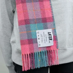 Femme Later Foulards & Echarpes|Foulards & Echarpes-- Echarpe Tartan - Rose