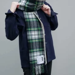 Femme Later Foulards & Echarpes|Foulards & Echarpes-- Echarpe Tartan - Vert