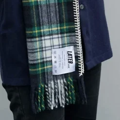 Femme Later Foulards & Echarpes|Foulards & Echarpes-- Echarpe Tartan - Vert