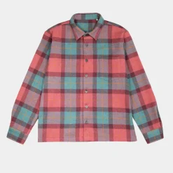 Homme Later Vestes-- Veste Surchemise - Bleu/Rose