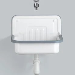 1179 STOCK B Accessoires De Salle De Bain|Salle De Bain : Esprit Japonais-Lavabo acier bordure noir