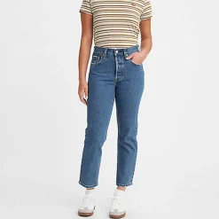 Femme LEVIS Jeans-Levi's - Jeans 501 Crop - Bleu