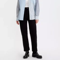 Femme Levi's Jeans-Levi's - Jeans Ribcage Straight Ankle - Noir