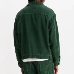 Homme Levis L'esprit Merci|Vestes-Levi's - Veste Trucker Velours Sunrise - Vert