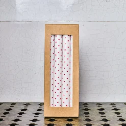 1339 AFROART Bougies & Parfums D'intérieur-Lot de chandelles à pois - Rouge