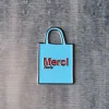 2213 HEYANG Les Accessoires Merci|L'esprit Merci-Magnet en métal Merci - Tote bag Bleu
