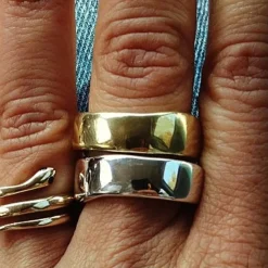 Femme MARA SCALISE Bagues-- Bague Raw Cuff - Gold