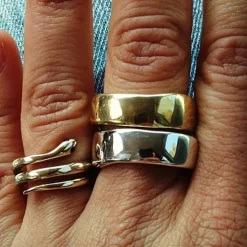 Femme MARA SCALISE Bagues-- Bague Raw Cuff - Silver