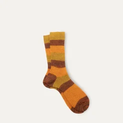 Femme Maria La Rosa Chaussettes|Chaussettes-- Chaussettes rayés - Marron