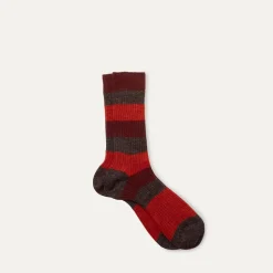 Femme Maria La Rosa Chaussettes|Chaussettes-- Chaussettes rayés - Rouge