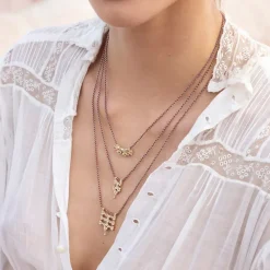 Femme MARIE LAURE CHAMOREL Colliers-- Collier n°898 - Gold Black