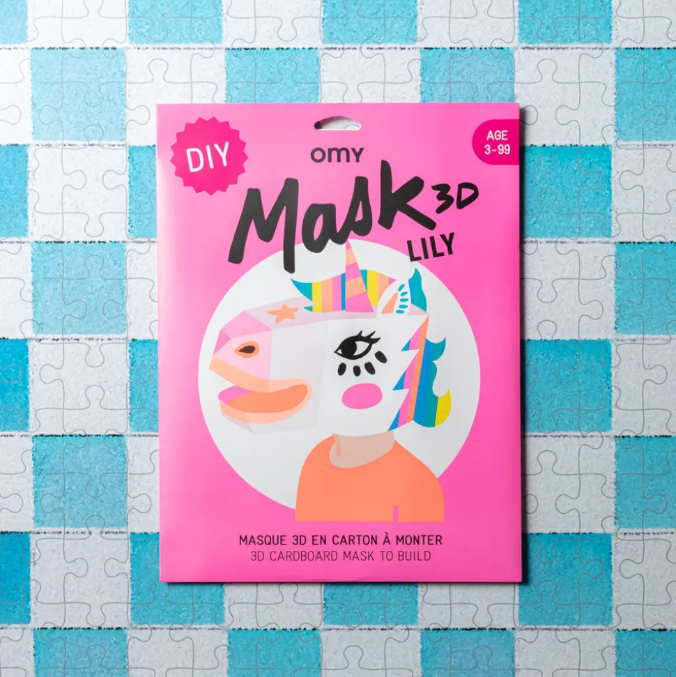 Enfant 729 OMY Jeux|L'univers Enfant-Masque 3D à colorier - Lily
