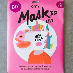 Enfant 729 OMY Jeux|L'univers Enfant-Masque 3D à colorier - Lily