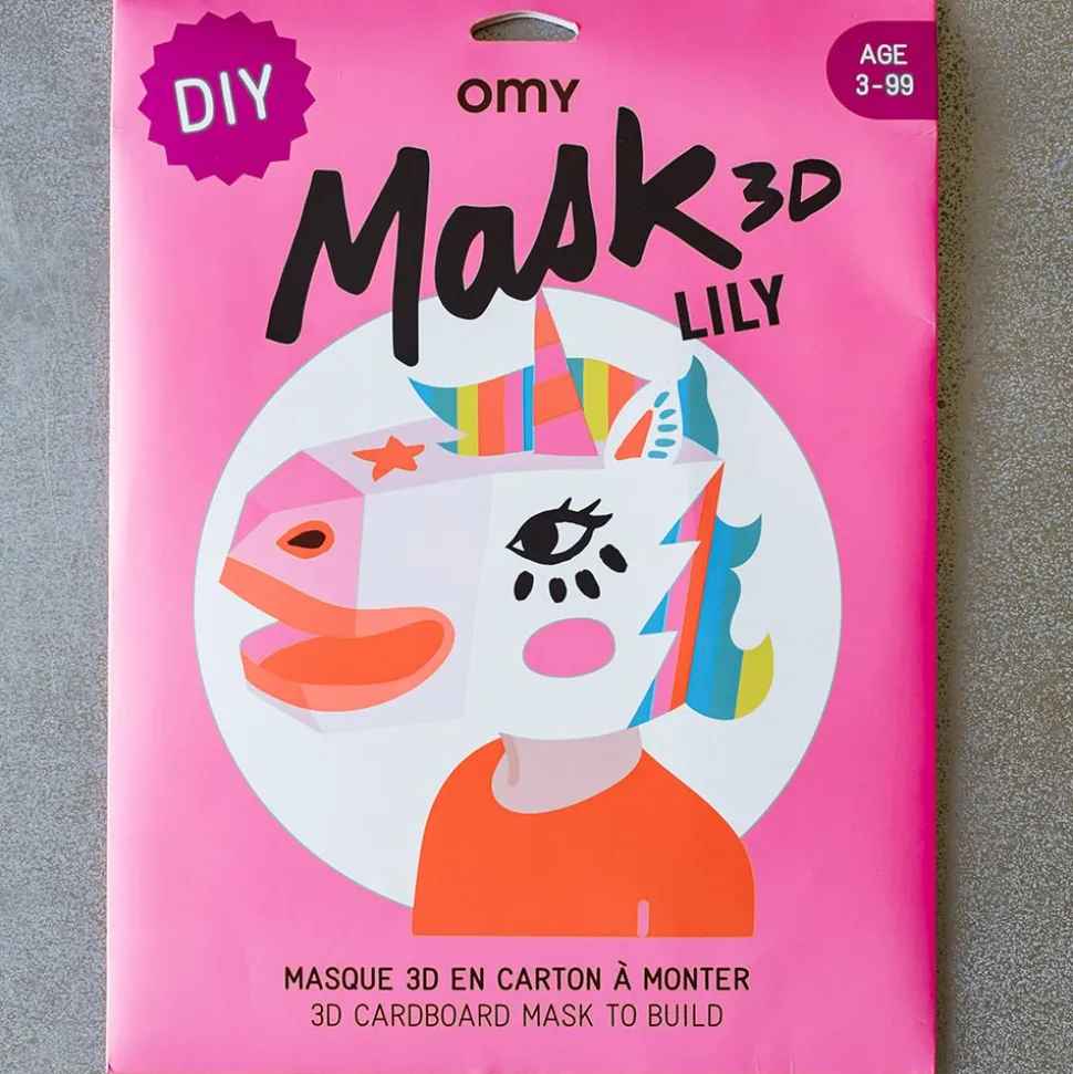 Enfant 729 OMY Jeux|L'univers Enfant-Masque 3D à colorier - Lily