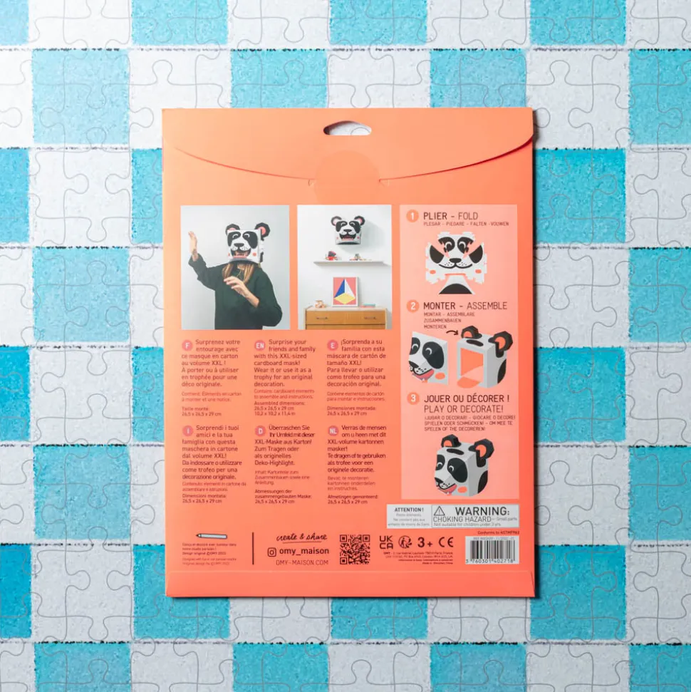 Enfant 729 OMY L'univers Enfant|Jeux-Masque 3D à colorier - Panda