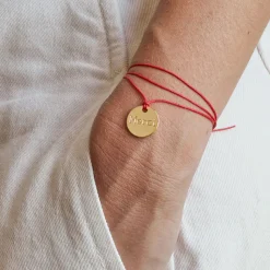 Femme MERCI CAT JEMMAPES Bracelets|Bracelets Merci-Médaille Merci - Rouge