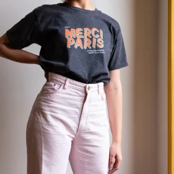 Femme 1473 SCRKS T-shirts|T-shirts-Merci - T-shirt unisexe - Gris Foncé