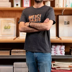 Femme 1473 SCRKS T-shirts|T-shirts-Merci - T-shirt unisexe - Gris Foncé