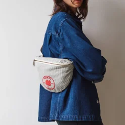 Femme 2102 VJ SOURCING Sacs|Sacs À Main-Merci - Banane en canvas - Rayures Bleu