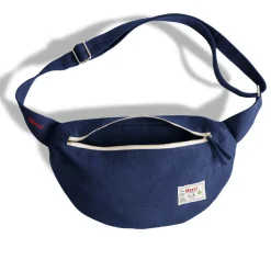 Femme 200 LINTEX Sacs|Sac Banane-Merci - Banane To Go en lin - Bleu Shibori