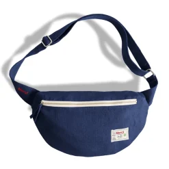 Femme 200 LINTEX Sacs|Sac Banane-Merci - Banane To Go en lin - Bleu Shibori