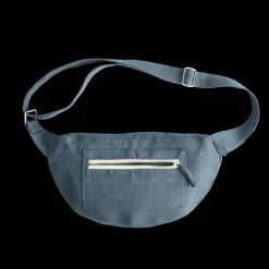 Femme 200 LINTEX Sacs|Sac Banane-Merci - Banane To Go en lin - Bleu Pétrole