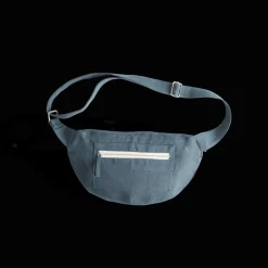 Femme 200 LINTEX Sacs|Sac Banane-Merci - Banane To Go en lin - Bleu Pétrole