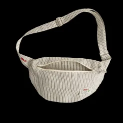 Femme 200 LINTEX Sacs|Sac Banane-Merci - Banane To Go en lin - Rayures Chemise Brun Posillipo