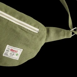 Femme 200 LINTEX Sacs|Sac Banane-Merci - Banane To Go en lin - Vert d'Anduze