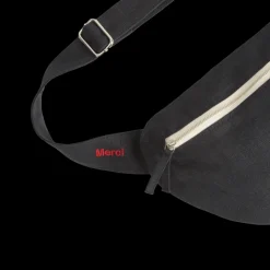 Femme 200 LINTEX Sacs|Sac Banane-Merci - Banane To Go en lin - Bleu Encre