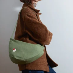 Femme 200 LINTEX Sac Banane-Merci - Banane Trèfle en lin - Vert d'Anduze