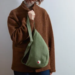 Femme 200 LINTEX Sac Banane-Merci - Banane Trèfle en lin - Vert d'Anduze