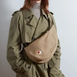 Femme 200 LINTEX Sac Banane-Merci - Banane Trèfle en lin - Sable