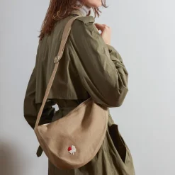 Femme 200 LINTEX Sac Banane-Merci - Banane Trèfle en lin - Sable