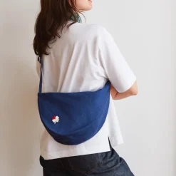 Femme 200 LINTEX Sac Banane-Merci - Banane Trèfle en lin - Bleu Shibori
