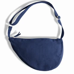 Femme 200 LINTEX Sac Banane-Merci - Banane Trèfle en lin - Bleu Shibori