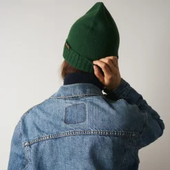 Femme ST01 Bonnets-Merci - Bonnet en laine et cachemire - Vert & Jaune