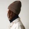 Femme ST01 L'esprit Merci|Bonnets-Merci - Bonnet en laine et cachemire - Marron & Jaune