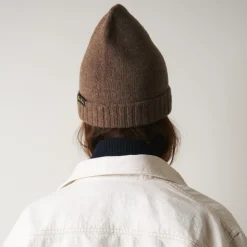 Femme ST01 L'esprit Merci|Bonnets-Merci - Bonnet en laine et cachemire - Marron & Jaune