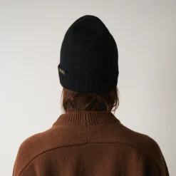 Femme ST01 L'esprit Merci|Bonnets-Merci - Bonnet en laine et cachemire - Noir & Jaune