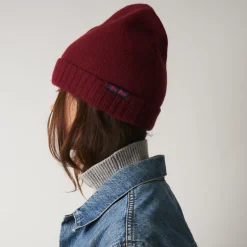 Femme ST01 L'esprit Merci|Bonnets-Merci - Bonnet en laine et cachemire - Bordeaux & Rose