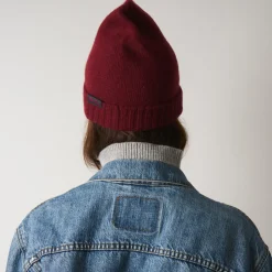 Femme ST01 L'esprit Merci|Bonnets-Merci - Bonnet en laine et cachemire - Bordeaux & Rose